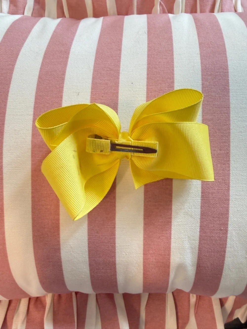 Yellow Grosgrain Ribbon Hair Bow